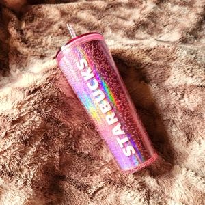 NEW 24 oz Starbucks pink bubble cup.